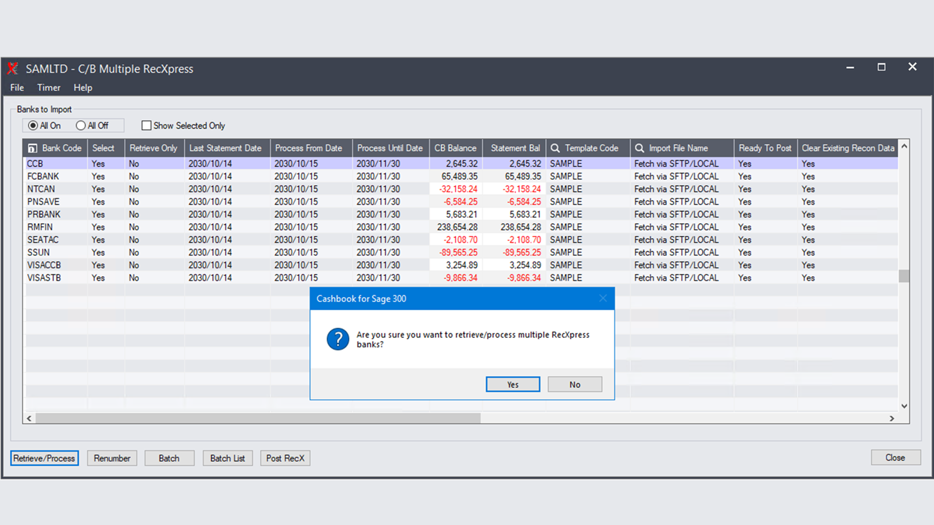 Multiple RecXpress