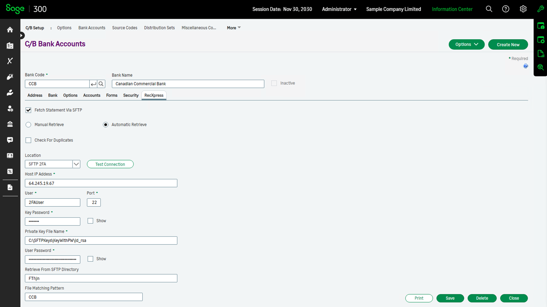 RecXpress SFTP
